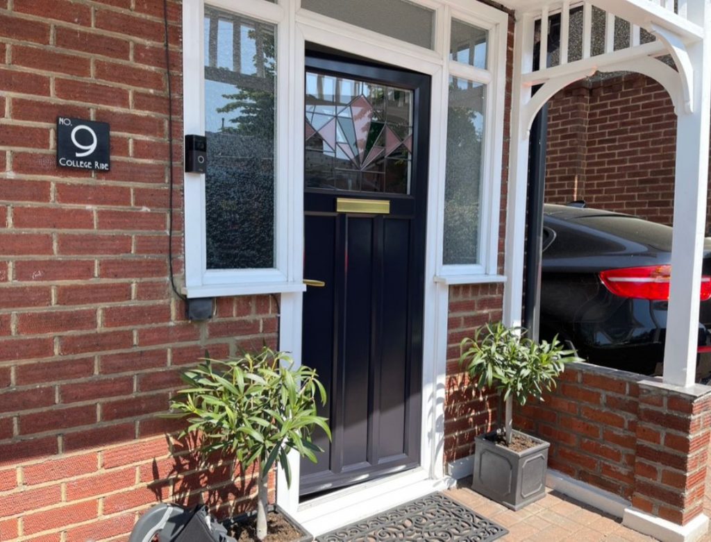 uPVC door spraying