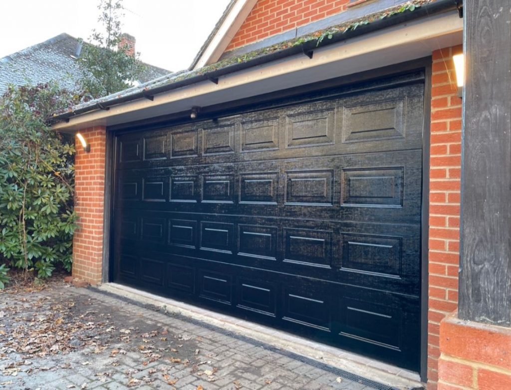 uPVC garage door spraying