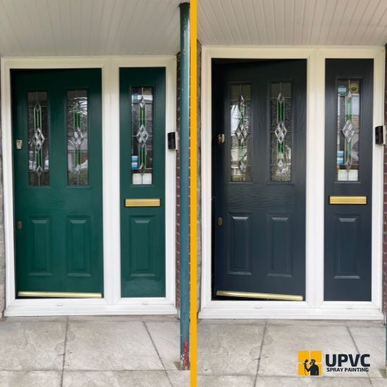 upvc spray painting before and after
