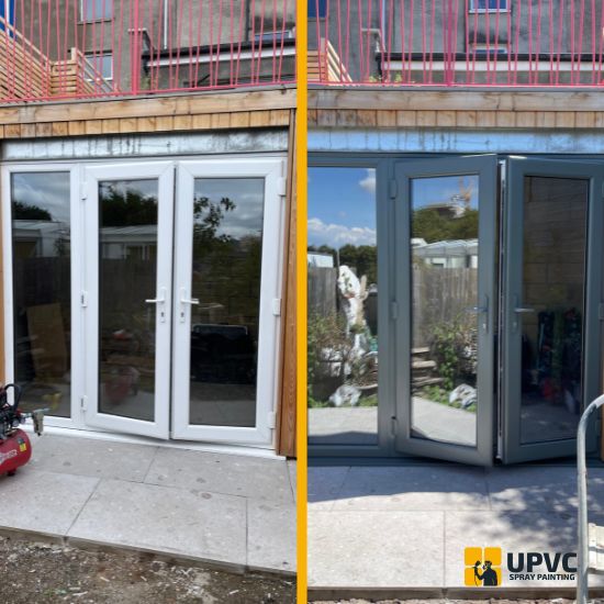 upvc spray painting before and after