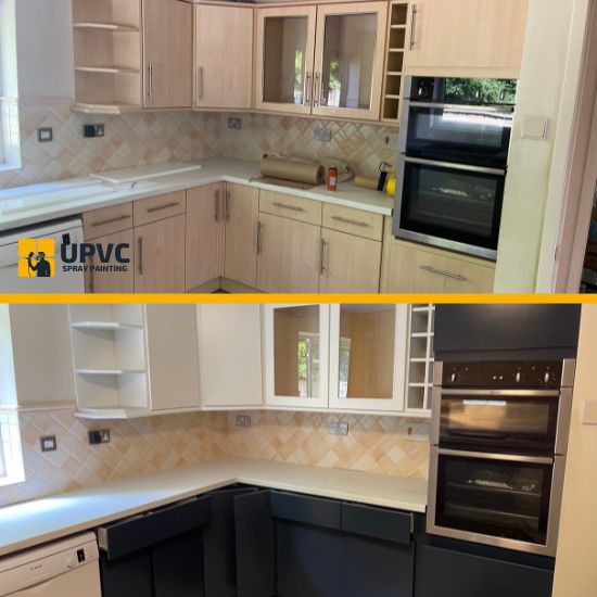 upvc spray painting before and after